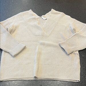 Vince Women's Tan V-Neck Sweater